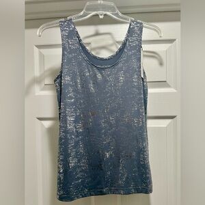 Women's Blue Sleeveless Tank Top
